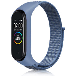 Ремешок Bingo Nylon для Xiaomi Mi Band 3/4/5/6 (синий)