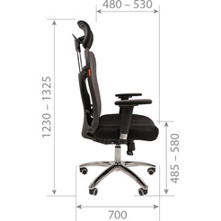 Кресло офисное Chairman 769 (ткань TW, черный)