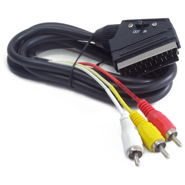 Кабель GEMBIRD CCV-519, SCART/3xRCA, 1.8м