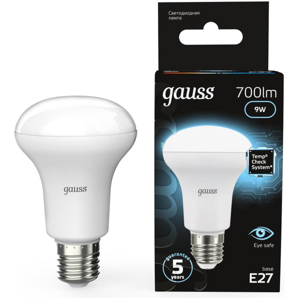 Лампа Gauss LED Reflector R63 E27 9W 4100K 106002209