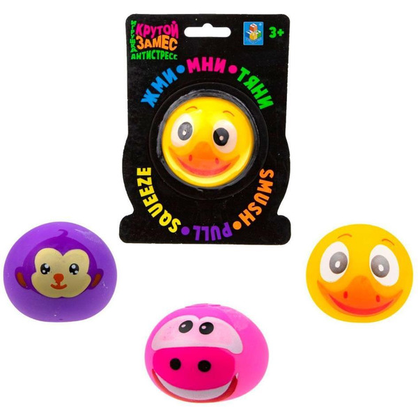 Игрушка 1TOY Крутой замес Т22446 (утка, обезьяна, свинка)