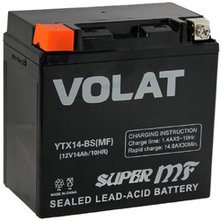 Мотоаккумулятор VOLAT YTX14-BS 14Ah (MF) L+