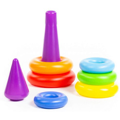 Пирамидка Полесье Колечко-конус (8 элементов) 62376