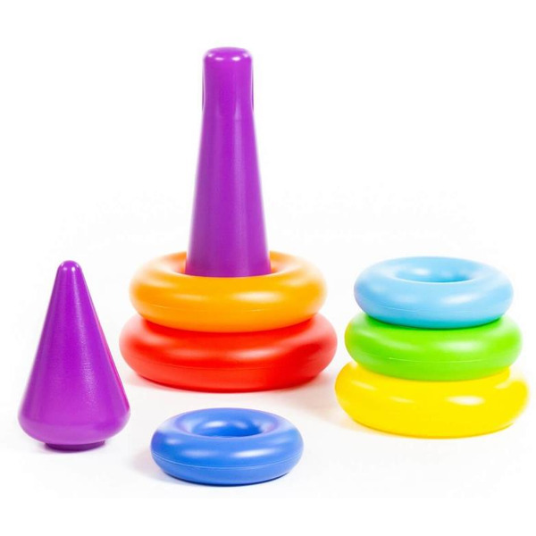 Пирамидка Полесье Колечко-конус (8 элементов) 62376