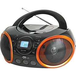 Магнитола BBK BX100U черно/оранжевая