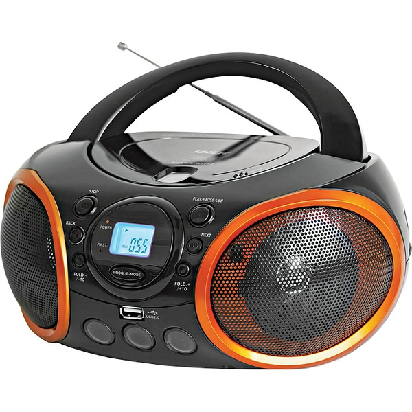 Магнитола BBK BX100U черно/оранжевая