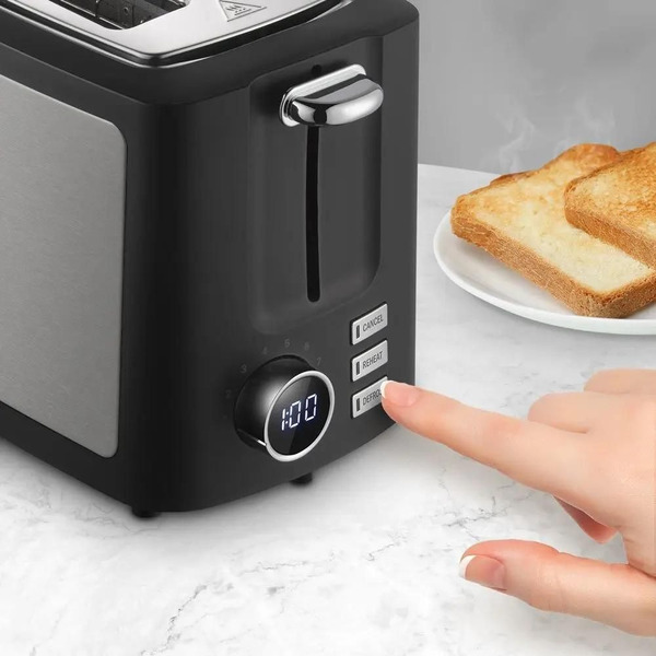 Тостер РЕДМОНД T901 (черный/хром)