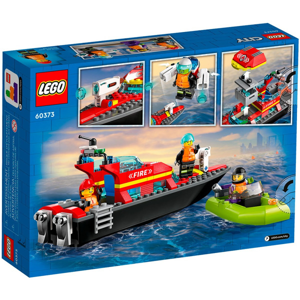 Конструктор LEGO City 60373 Пожарная спасательная лодка