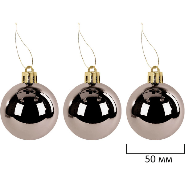 Шары елочные ЗОЛОТАЯ СКАЗКА Light Champagne Style 592592 (шампань)