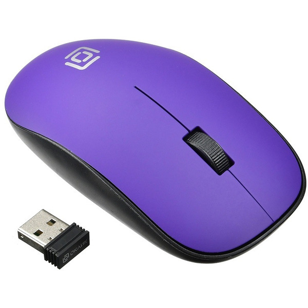 Мышь Oklick 515MW (черный/фиолетовый)
