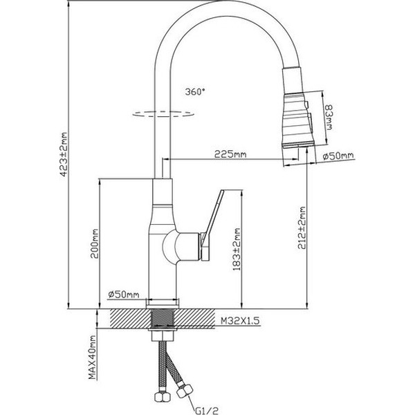 Смеситель Econoce EC0713BL