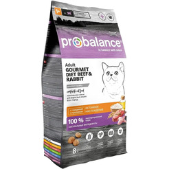 Сухой корм для кошек ProBalance Gourmet Diet с говядиной и кроликом (8кг)