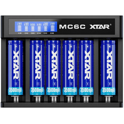 Зарядное устройство XTAR MC6C с USB, Type-C, DC кабелем
