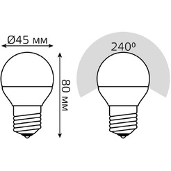 Светодиодная лампочка Gauss Globe-dim E27 7 Вт 3000 К 105102107-D