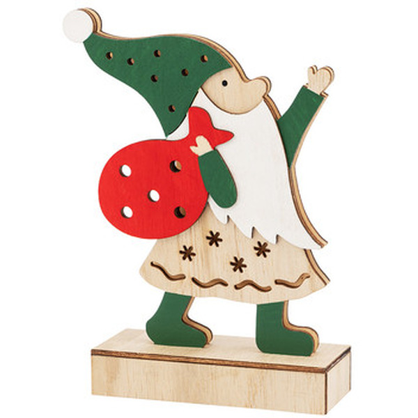 Деревянная фигурка с подсветкой NEON-NIGHT Дед Мороз 504-016