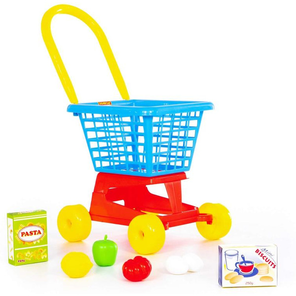 Тележка игрушечная Полесье Supermarket №1 с набором продуктов 67890