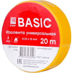 Изолента EKF plc-iz-b-y