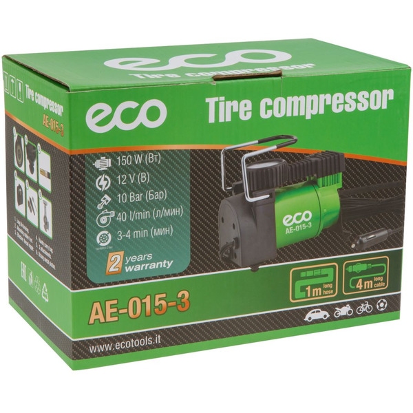 Компрессор автомобильный ECO AE-015-3