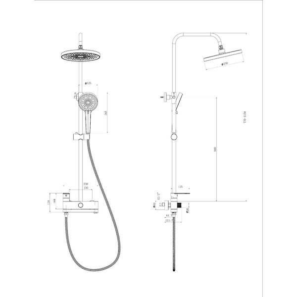 Душевая система Lauter Brook 21CK691BS-24