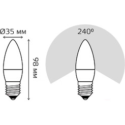 Светодиодная лампочка Gauss Elementary E27 6Вт 2700К (33216)