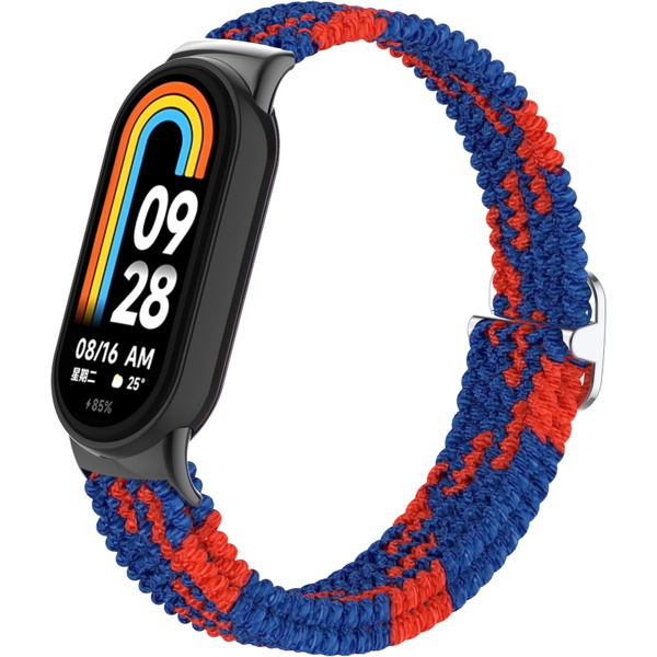 Ремешок Bingo Braided для Xiaomi Mi Band 8 Синий с красным