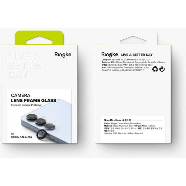 Защитное стекло RINGKE CAMERA FRAME PROTECTOR для GALAXY A35 / A55 5G BLACK