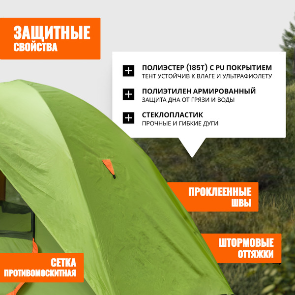 Палатка Coyote CEPHEUS-3 CL-A11-3P-Light Green