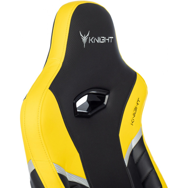 Кресло игровое Бюрократ Knight Thunder 5X (черный/желтый)