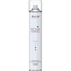 Лак для укладки волос Ollin Professional Style эластичной фиксации, 450 мл