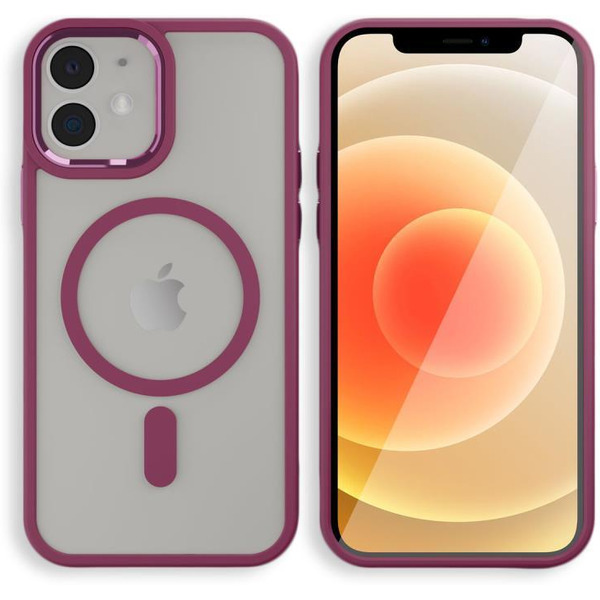 Задняя накладка CASE Acrylic MagSafe Apple iPhone 12 / 12 Pro бордовый