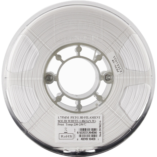 Пластиковая нить ESUN PETG 1.75 мм solid white