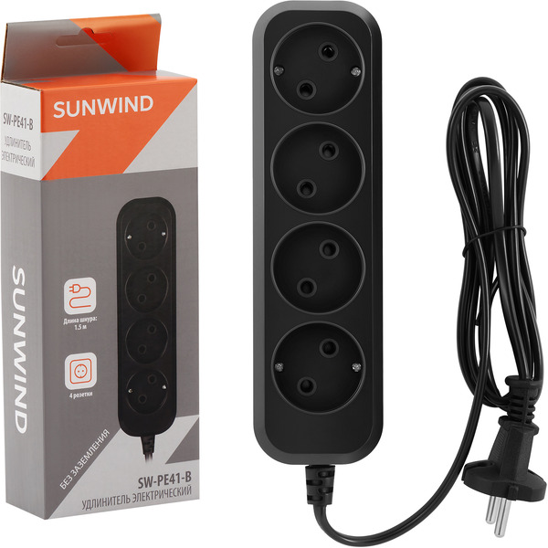 Сетевой удлинитель SunWind SW-PE41-B