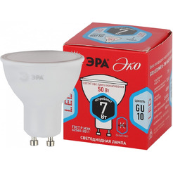 Лампочка ЭРА RED LINE ECO LED MR16-7W-827-GU10