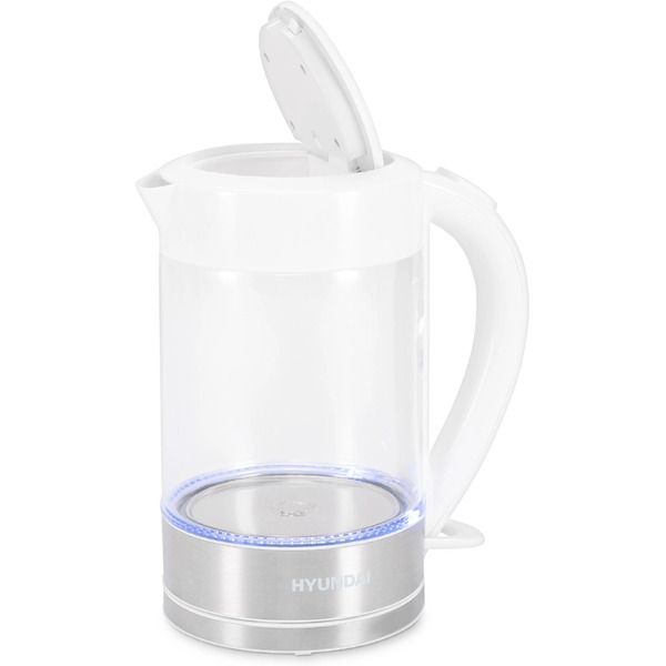 Электрический чайник Hyundai HYK-G9990 (белый/серебристый)