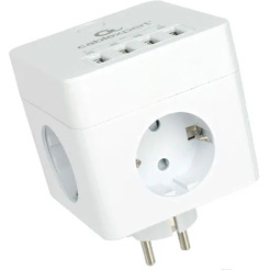 Сетевой фильтр Cablexpert CUBE-4-U4-W