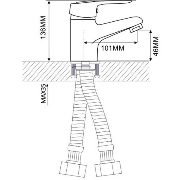 Смеситель для умывальника ECONOCE EC0247
