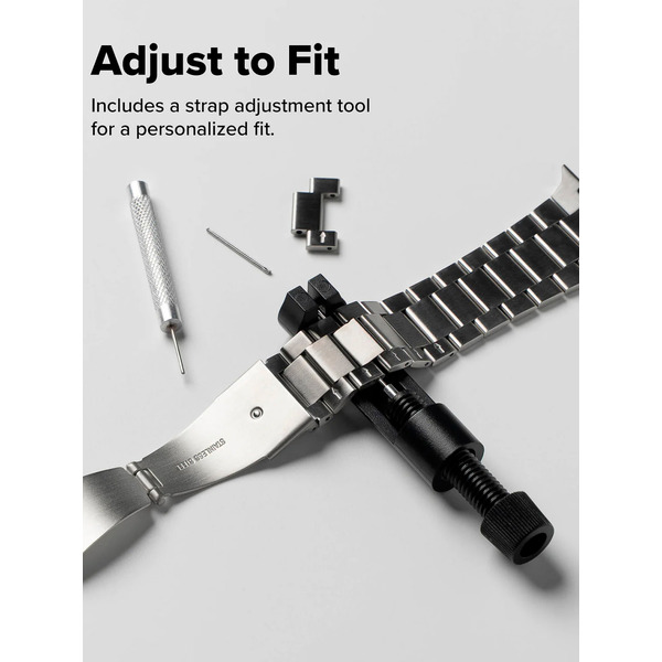 Ремешок RINGKE Metal One Air для Apple Watch 44 / 45 / 46 / 49 mm SILVER