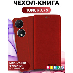 Чехол-книга Bingo Book для HONOR X7b Красный