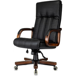 Офисное кресло Бюрократ T-9932Walnut (черный, экокожа)