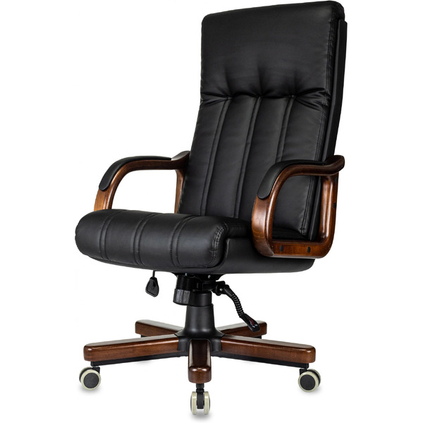 Офисное кресло Бюрократ T-9932Walnut (черный, экокожа)