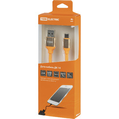 Кабель TDM Electric USB Type-A - USB Type-C SQ1810-0314 (1 м, оранжевый)