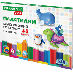 Пластилин BRAUBERG KIDS 106680 (45 цв.)