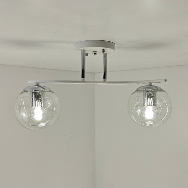Потолочный светильник Mirastyle SX-N-9056/2 WT+CR