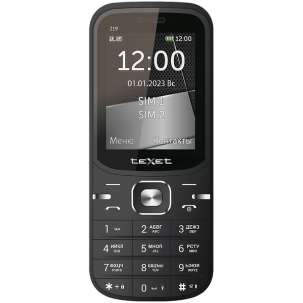 Мобильный телефон TeXet TM-219 (черный)