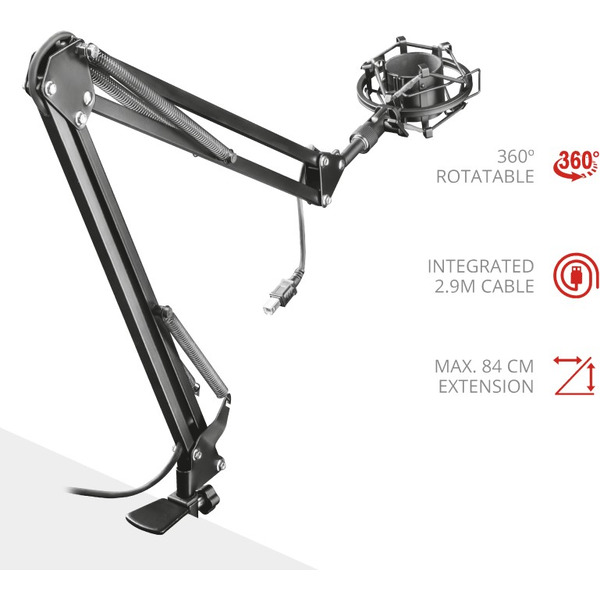 Регулируемая стойка для микрофона Trust GXT 253 Emita Streaming Microphone Arm (22563)