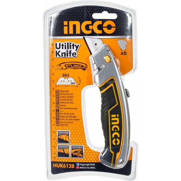 Нож канцелярский INGCO HUK6128
