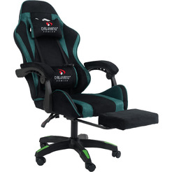 Вибромассажное кресло Calviano 1584 (велюр, черный/зеленый)