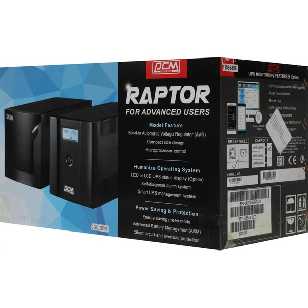 Источник бесперебойного питания Powercom RPT-1025AP LCD