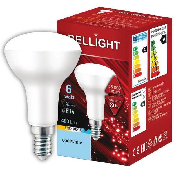 Лампа светодиодная BELLIGHT LED R50 6W E14 4000K