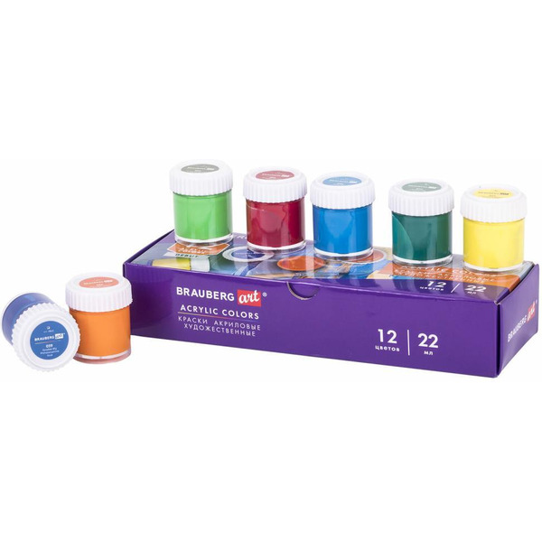 Краски акриловые художественные BRAUBERG ART DEBUT 192298